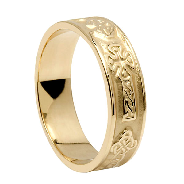 14K Gold Celtic Cross Ring 