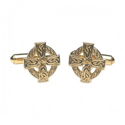 Gold Celtic Cross Cuff Links