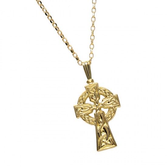 Gold Double Sided Cross No Stones