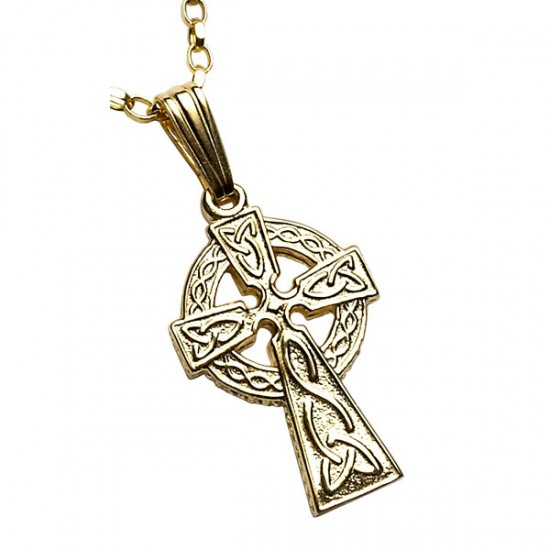 Gold Double Sided Small Celtic Cross