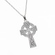 Silver Classic Celtic Cross with Carved Detail Silver Classic Celtic Cross with Carved Detail