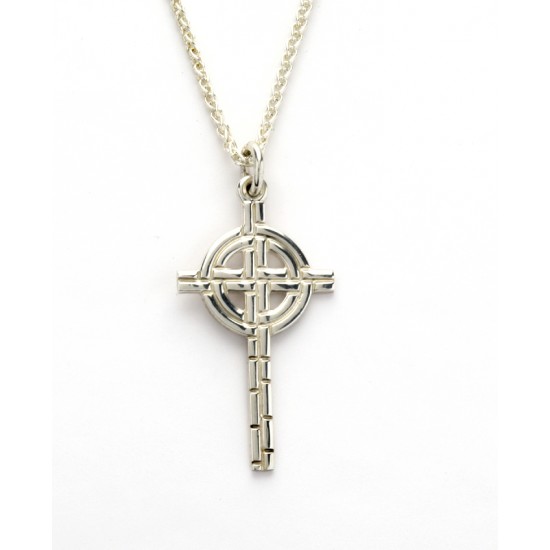 Silver Ogham Medium Old St.Pat\'s Chicago Cross Silver Ogham Medium Old St.Pat\'s Chicago Cross