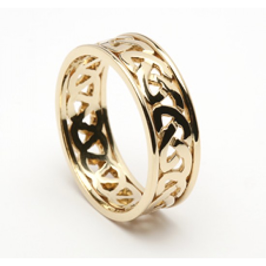 Celtic Open Knot Wedding Band with Trims