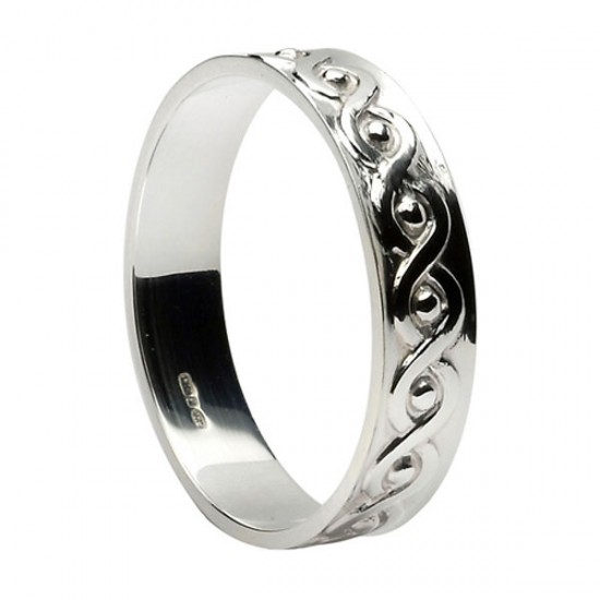 Silver Celtic Knot Wedding Band