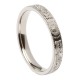Narrow Silver Comfort Fit Warrior Shield Wedding Ring