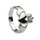 Silver Classic Ladies Claddagh Ring With Celtic Weave Shank