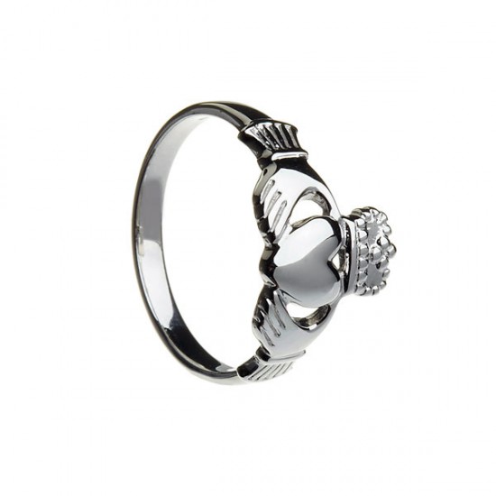 Silver Gents Large Claddagh Ring