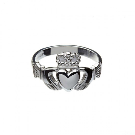 Silver Gents Large Claddagh Ring