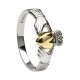 Classic Silver Claddagh Gold Heart Ring