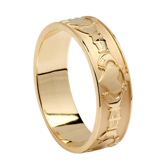 Gold Claddagh Friendship Ring