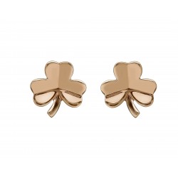 Rose Gold Shamrock Stud Earrings 