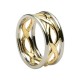 Gold Inifinty Ring with White Gold Trim