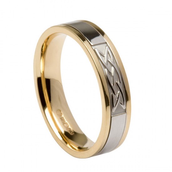 Gold Signature Lovers Knot Wedding Band