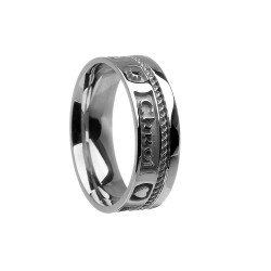 Sterling Silver Bright Love of My Heart Faith Wedding Ring
