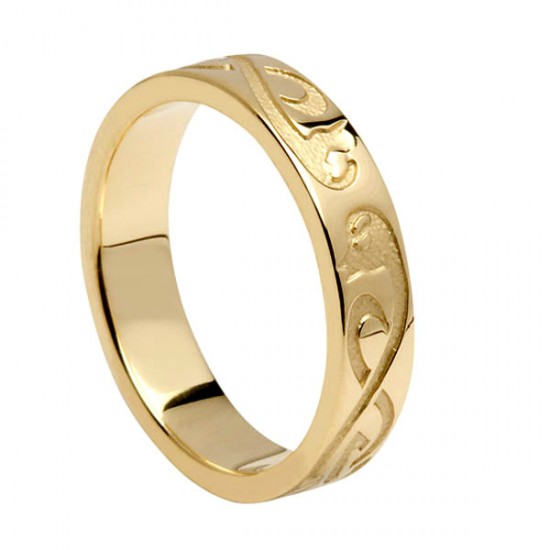 Gold Le Cheile - Together - Celtic Wedding Ring Gold Le Cheile - Together - Celtic Wedding Ring