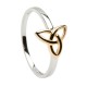 Gold Two Tone Trinity Knot Ring