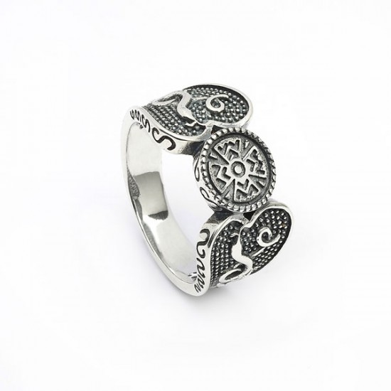 Silver Oxidised Celtic Design Ring